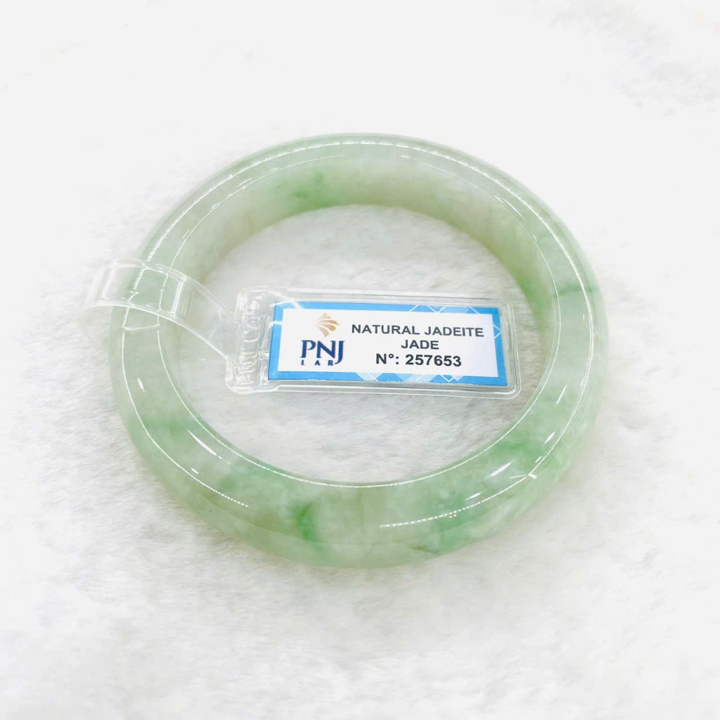 Vòng Cẩm Thạch Bản Hẹ Type A Ni 53 Kèm Kiểm Định Mã 257653 - Ngọc Trai ...
