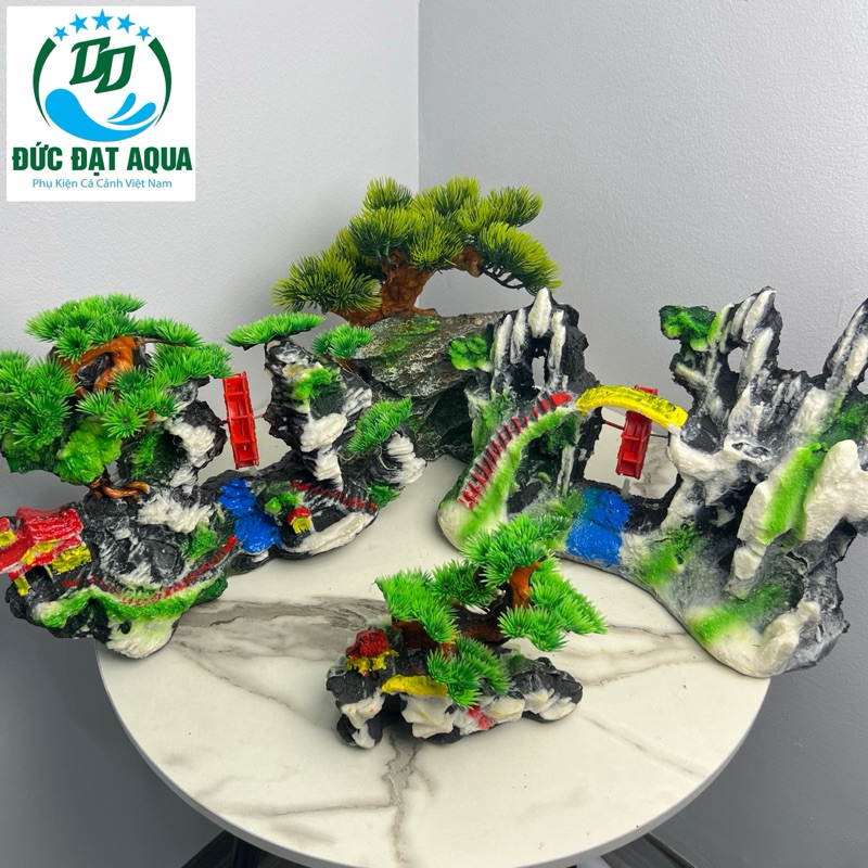 Mô hình núi đá tiểu cảnh hòn non bộ với gần 100 mẫu trang trí bể cá, bể thủy sinh cao cấp 2