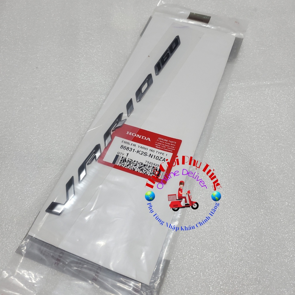Tem chữ nổi Vario 160 zin Honda Indonesia - 86831-K2S-N10ZA | Shopee ...