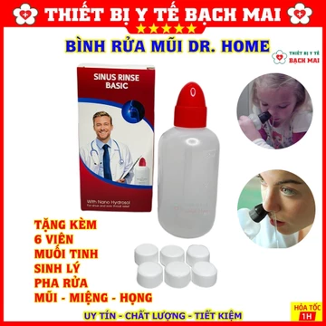 Bình Rửa Mũi, Bình Xịt Mũi Cho Bé Dr Home + TẶNG 6 VIÊN MUỐI RỬA MŨI