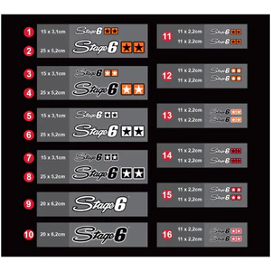 Nhiều mẫu STAGE6 cực đẹp. Decal phản quang 3M chống nước. Decal STAGE 6 tách nền hoàn toàn