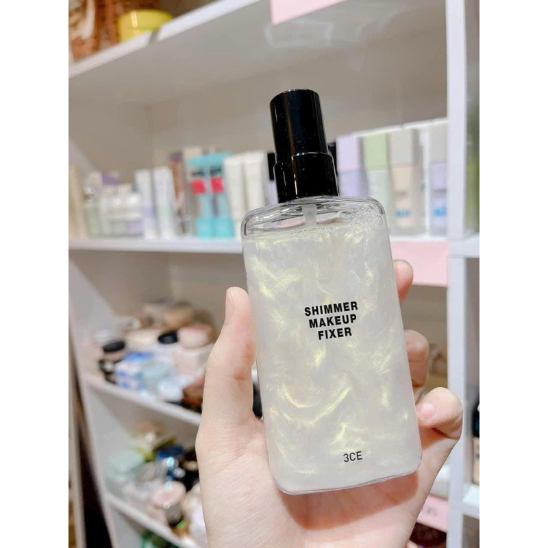 Xịt khóa makeup có nhũ-ko nhũ 3CE Stylenanda Makeup Fixer Mist – giữ lớp nền bền màu – căng bóng mướt nhẹ suốt ngày