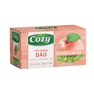 Trà Cozy Túi Lọc Hương Đào – Hộp 40g | Hương Đào Ngọt Dịu, Thơm Ngon Tinh Tế