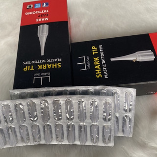 -Ngòi nhựa thương hiệu Cá Mập Shark Tip dùng cho máy phun xăm thần thánh, ngòi cá mập