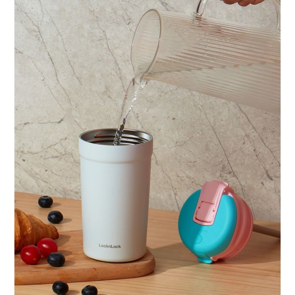 Ly giữ nhiệt LocknLock Dual Flip Tumbler LHC4290 LHC4298, 320ml 430ml kèm ống hút - K-MALL