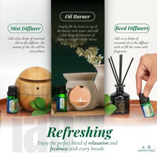 Tinh dầu bạc hà nguyên chất Labambi Valley chiết xuất 100% tinh dầu thiên nhiên 10ml/20ml/30ml/50ml/100ml