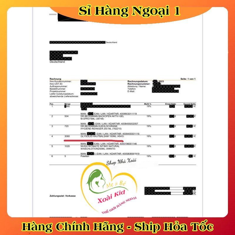 [auth] Kem dưỡng ẩm Glysolid Hautbalsam, 100 ml của Đức [Hot]