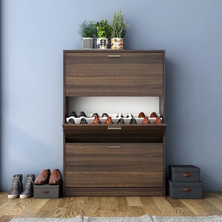 Tủ Giày gỗ thông minh, 3 tầng cánh lật vô cùng tiện phong cách trẻ trung phù hợp mọi không gian DQ HOME
