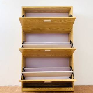 Tủ Giày gỗ thông minh, 3 tầng cánh lật vô cùng tiện phong cách trẻ trung phù hợp mọi không gian DQ HOME