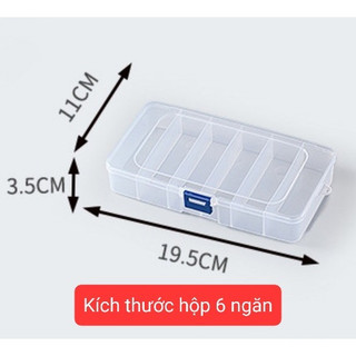 Hộp Nhựa Chia Ngăn Đựng Dụng Cụ Xăm, Đựng Dụng Cụ Nối Mi Nail, Đựng Trang Sức, Phụ Kiện Rất Tiện Lợi