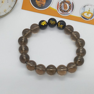 Vòng tay thạch anh đen khói tam hợp hợi mão mùi đã khai quang - size 8 10 12ly - may mắn tài lộc