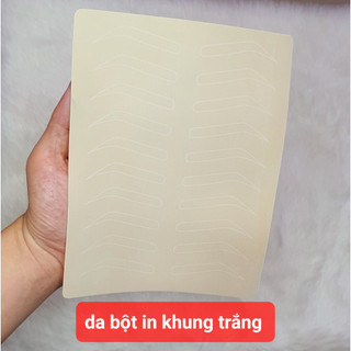 - Da bột in khung mày sẵn giúp học viên luyện tập phun xăm mày, luyện sợi mày sexybrows