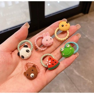 Set 50 chun buộc tóc xoắn co giãn cho bé xinh đáng yêu