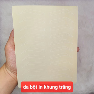 - Da bột in khung mày sẵn giúp học viên luyện tập phun xăm mày, luyện sợi mày sexybrows