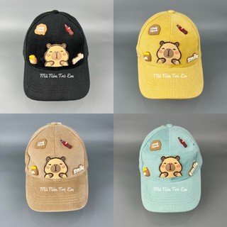 [ 3-8 TUỔI ] MŨ KẾT CAPYBARA CHO TRẺ EM - MŨ LƯỠI TRAI CUTE CHO BÉ TRAI