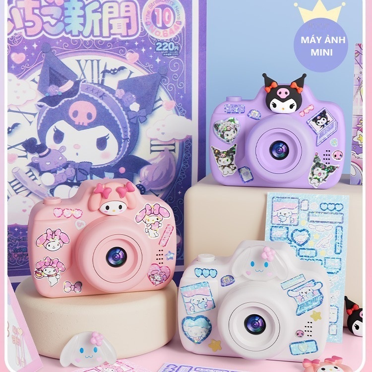 Máy Chụp Ảnh Máy Ảnh Cho Bé Kuromi Dễ Thương Tặng Kèm Thẻ Nhớ Cho Bé Chụp Ảnh - Đồ Chơi Cho Bé PUKAPI