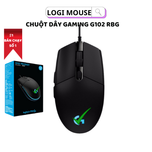 Chuột Dây Gaming G102 Lightsync Logi Mouse, 6 Nút Lập Trình, Led RBG ...