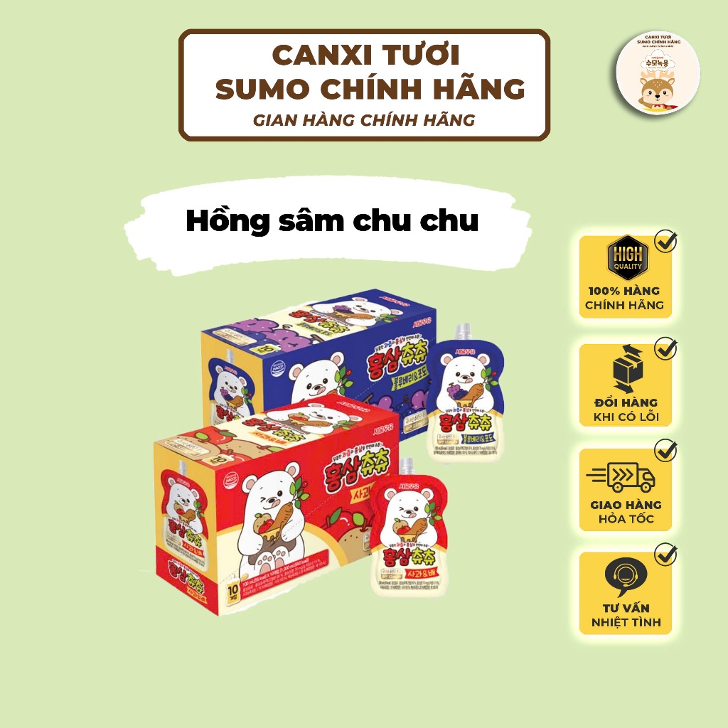 Nước Hồng Sâm ChuChu Hàn Quốc Giúp Trẻ Tăng Sức Đề Kháng, Tăng Cao Và Phục Hồi Sức Khoẻ