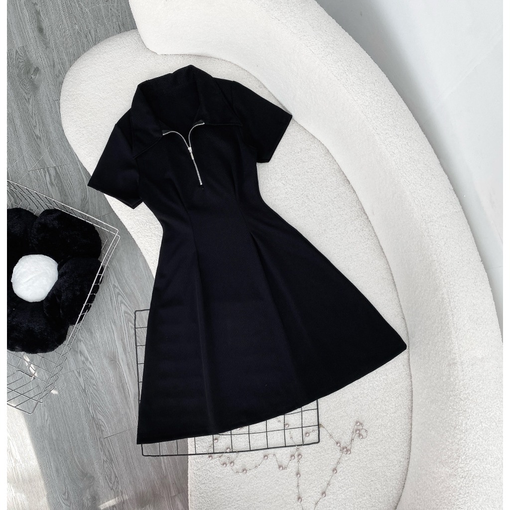 Đầm Polo Bigsize Nữ Tay Ngắn Cổ Bẻ Khóa Kéo Lên Phom Tôn Dáng Dễ Thương Vải Thun Gân Co Giãn G98