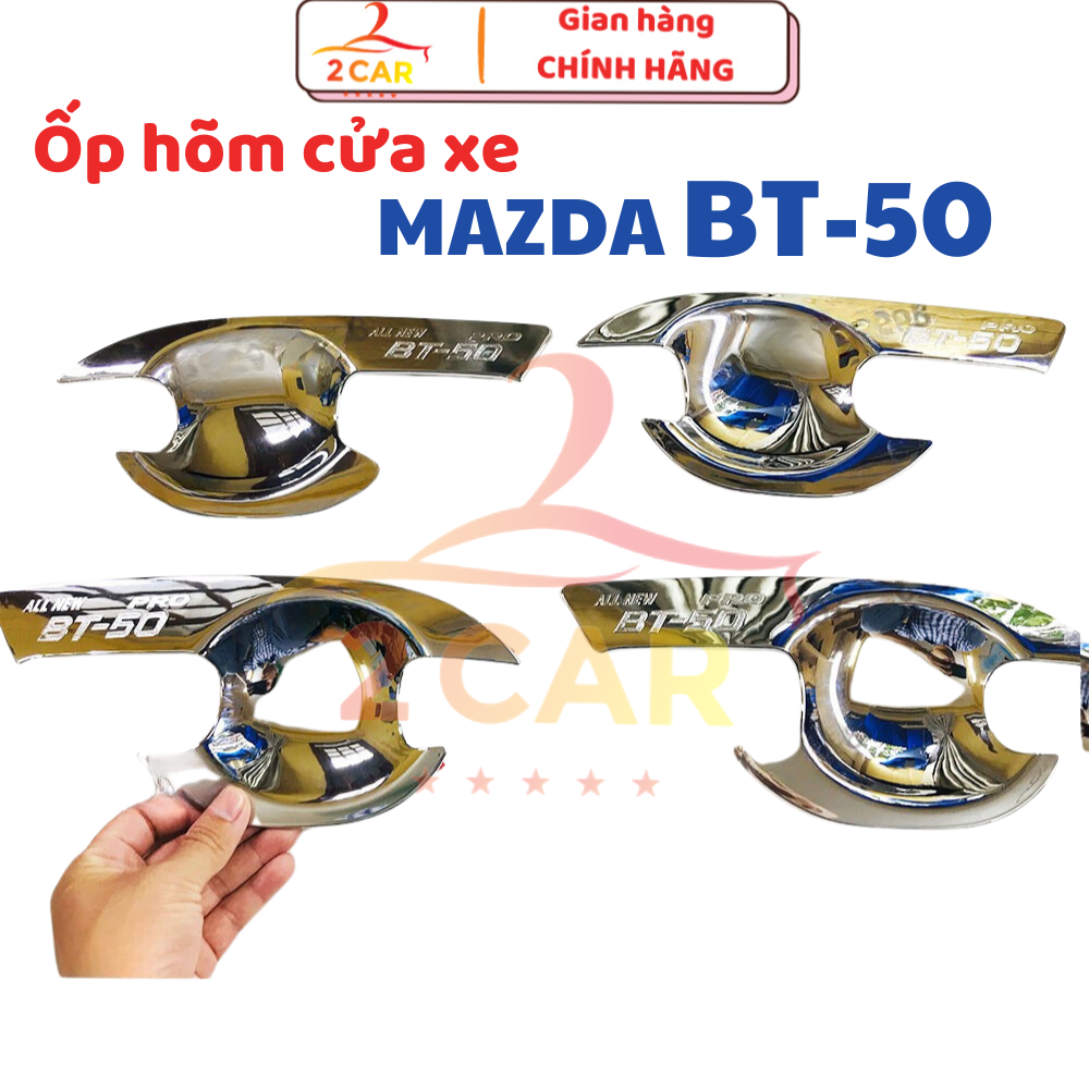Ốp hõm, ốp chén cửa xe Mazda BT50 2015-2020 mạ crom cao cấp