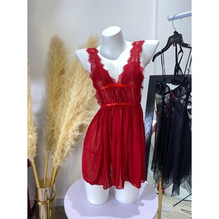 Váy Ngủ Ren 2 Dây Bản To Xẻ Sau DN01 Đồ ngủ Sexy Gợi Cảm Hình Bướm Quyến Rũ Cuốn Hút