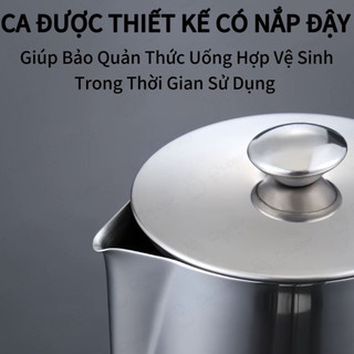 Bình đựng nước inox có nắp 350ml - 2000ml Chubyy Chef bình đựng nước, cà phê vô cùng sạch sẽ bình pha trà giữ nhiệt inox
