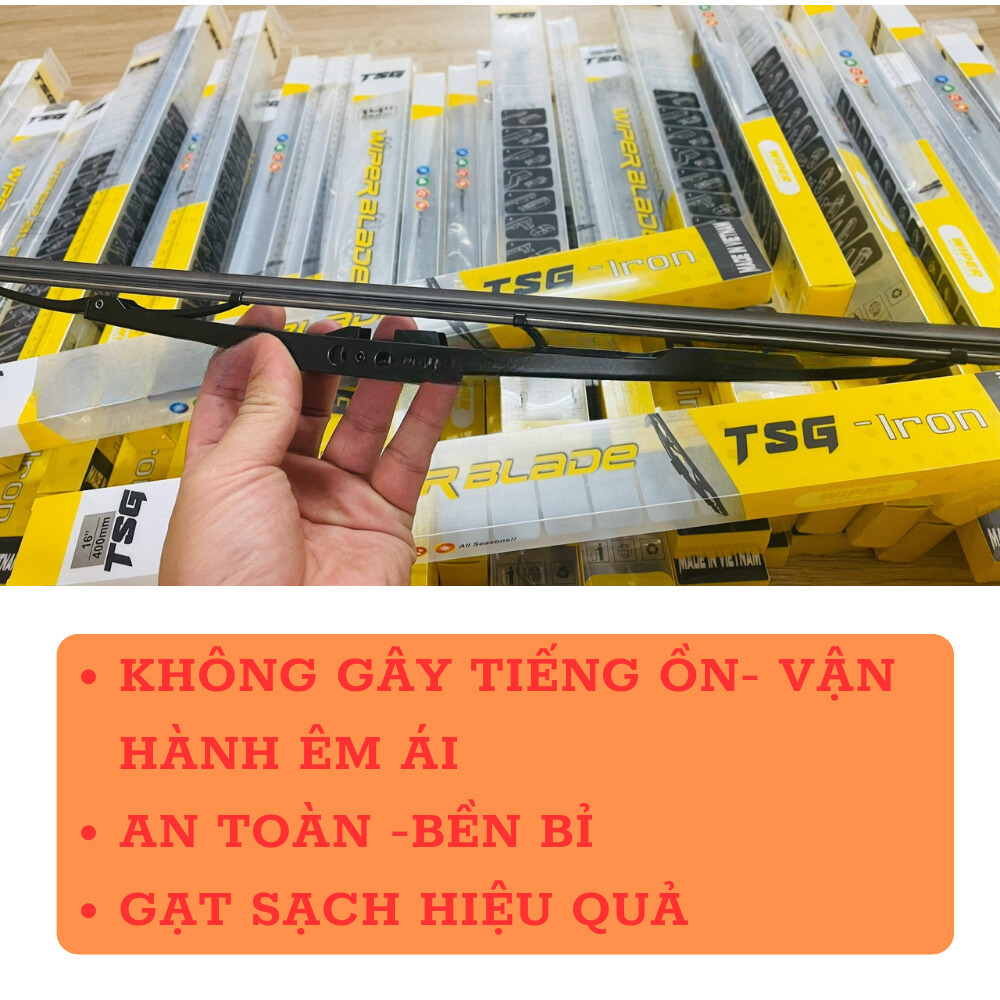 [TSG-ISUZU] Cần Gạt Mưa Ô Tô Khung sắt lưỡi silicon dùng các cho các dòng xe: Troper, Hilander, Dmax, Mux