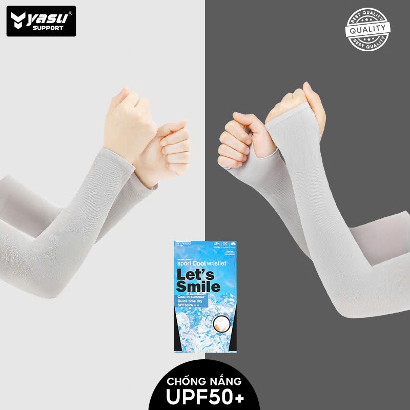 Ảnh Găng Tay Chống Nắng UV UPF50 Yasu Xỏ Ngón, Không Xỏ Ngón vải ice cool mát thoáng khi co giãn 4 chiều ( 1 cặp ) 4