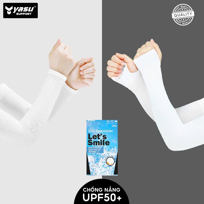 Ảnh Găng Tay Chống Nắng UV UPF50 Yasu Xỏ Ngón, Không Xỏ Ngón vải ice cool mát thoáng khi co giãn 4 chiều ( 1 cặp ) 3