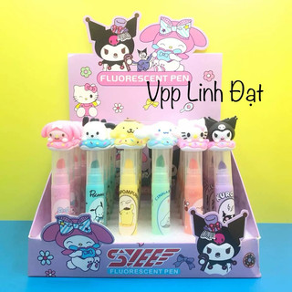 Bút nhớ dòng cute 6 màu, bút nhớ dạ quang, bút nhớ cute