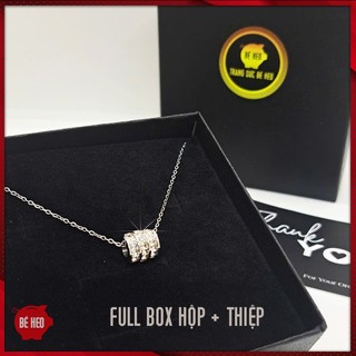 Dây chuyền nữ Bling bLing đính đá vòng quanh mặt sáng lấp lánh KHÔNG ĐEN Trang sức Bé Heo