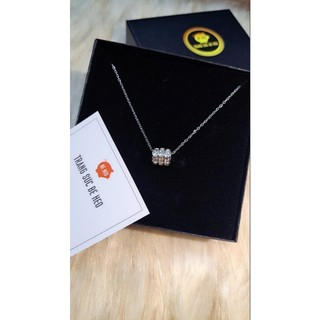 Dây chuyền nữ Bling bLing đính đá vòng quanh mặt sáng lấp lánh KHÔNG ĐEN Trang sức Bé Heo