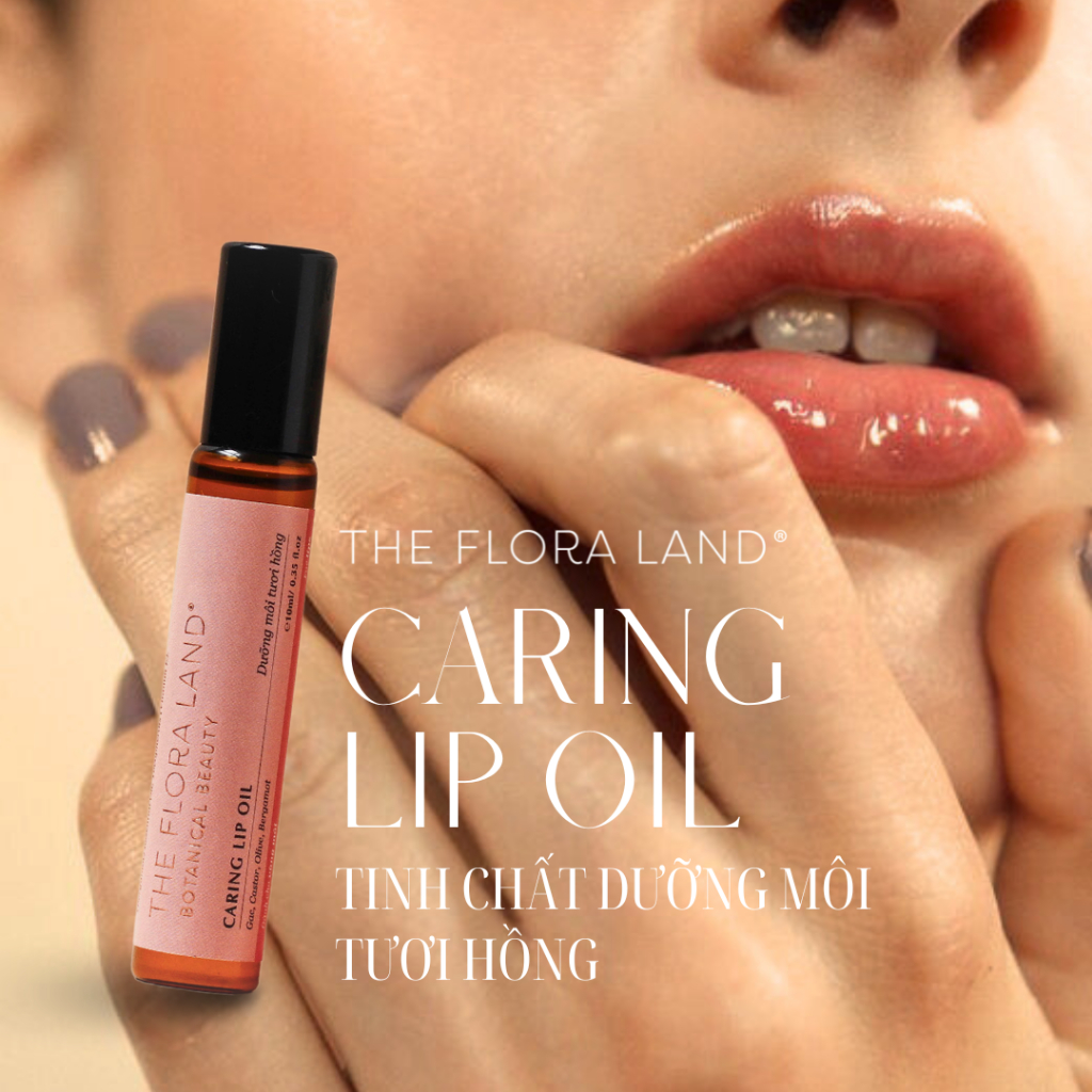 Tinh Chất Dưỡng Môi Tươi Hồng Giảm Thâm Giảm Khô - Caring Lip Oil The Flora Land