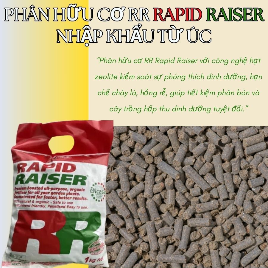 Phân hữu cơ RR Rapid Raiser nhập khẩu từ Úc gói 5kg (Vườn Sài Gòn ...