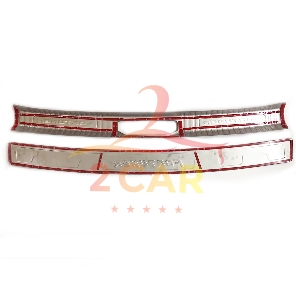 Ốp chống trầy cốp trong, ngoài xe Toyota Fortuner 2017- 2024, 2025 chất liệu Inox cao cấp