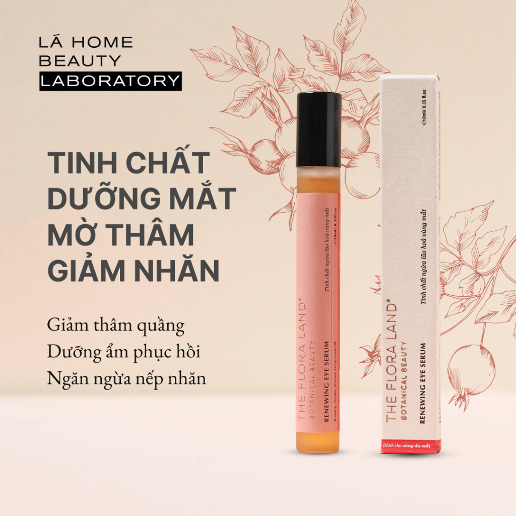 Tinh Chất Dưỡng Mắt Mờ Thâm Giảm Nhăn - Renewing Eye Serum The Flora Land