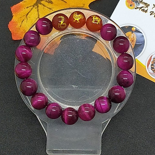 Vòng tam hợp quý thần tỵ dậu sửu - chất liệu mắt hổ hồng - size 8 10ly cho nữ - may mắn tài lộc