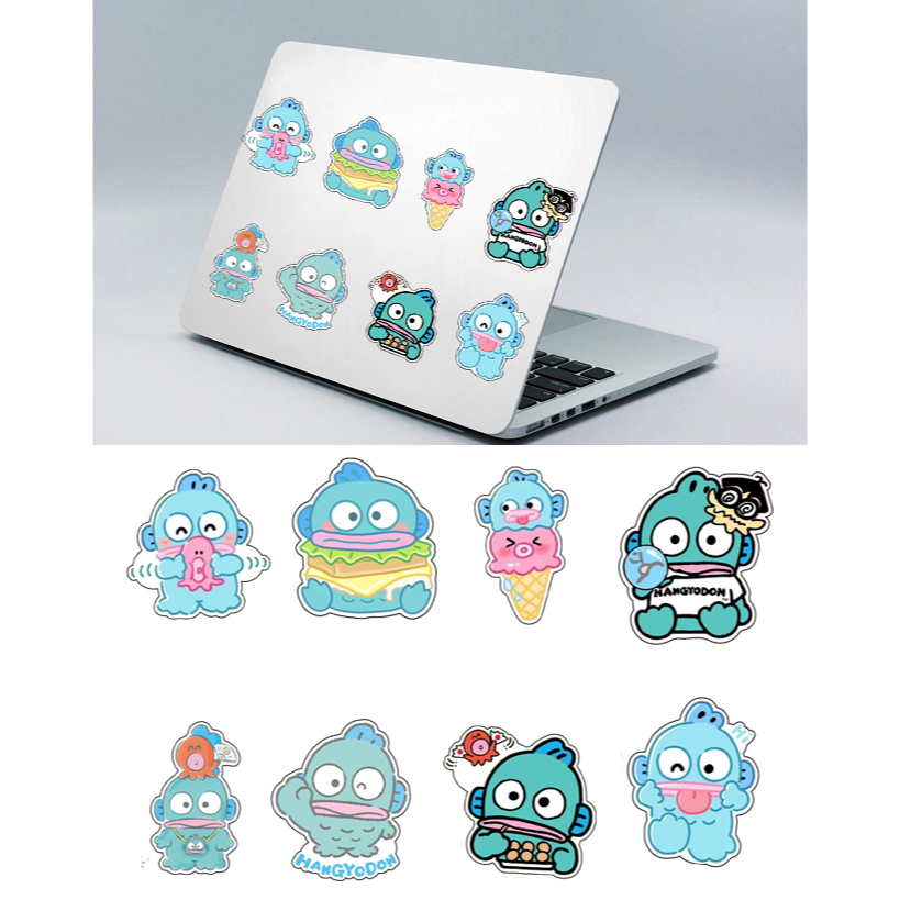 Sticker cá hề hangyodon sanrio A3 S30T6 chống thấm nước decal sticker ...