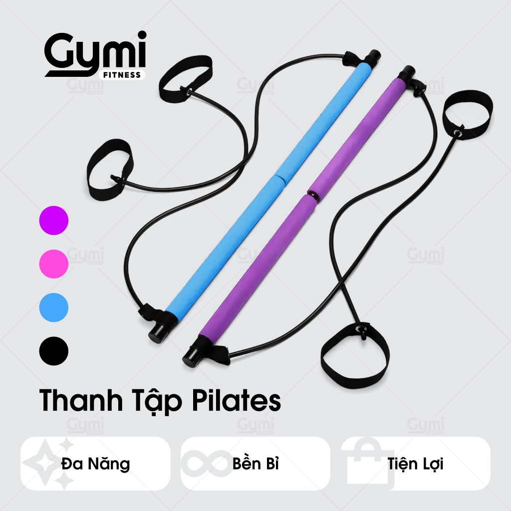 Thanh Tập Pilates Đa Năng - Có Dây Kháng Lực - Tập Toàn Thân, Tay, Lưng, Ngực, Mông, Chân, Đùi - ThanhPilates