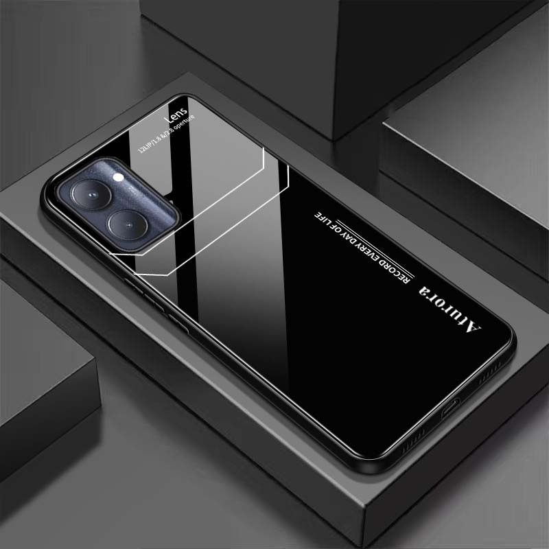 Ốp Lưng REALME C30, C33 Mặt Lưng Kính Cường Lực Sáng Bóng