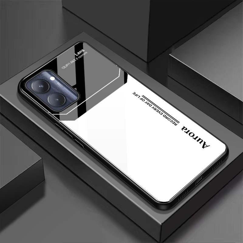 Ốp Lưng REALME C30, C33 Mặt Lưng Kính Cường Lực Sáng Bóng