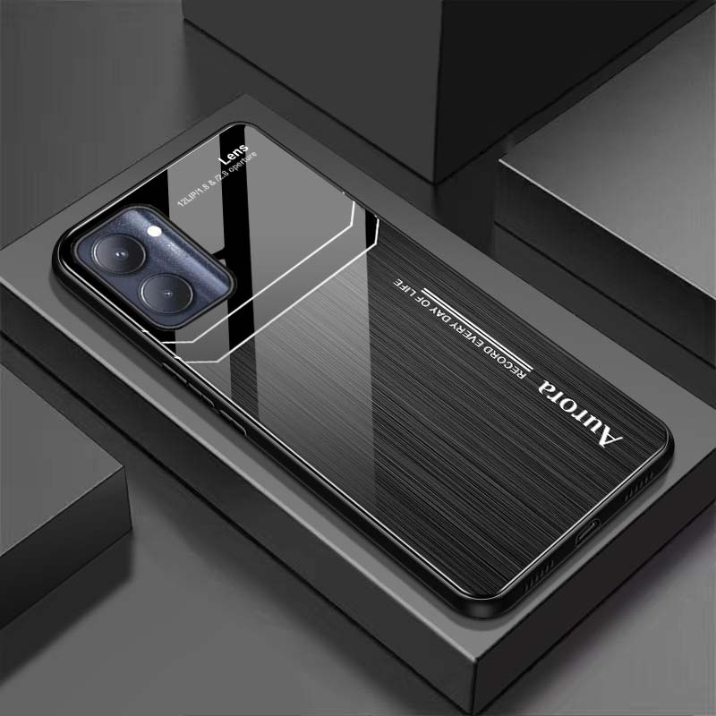 Ốp Lưng REALME C30, C33 Mặt Lưng Kính Cường Lực Sáng Bóng