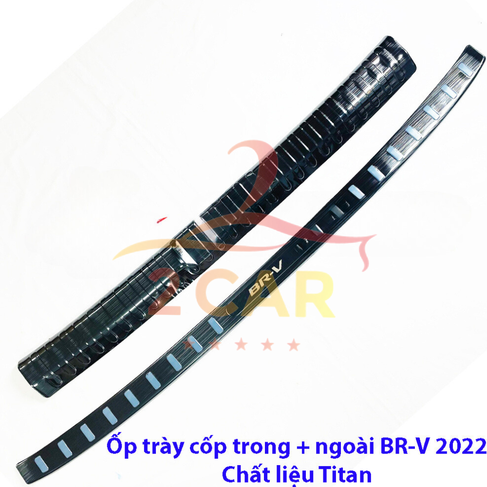 Ốp chống trầy sước cốp trong, ngoài xe Honda BRV 2022-2025 chất liệu TITAN cao cấp