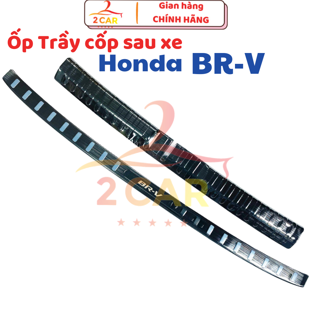 Ốp chống trầy sước cốp trong, ngoài xe Honda BRV 2022-2025 chất liệu TITAN cao cấp