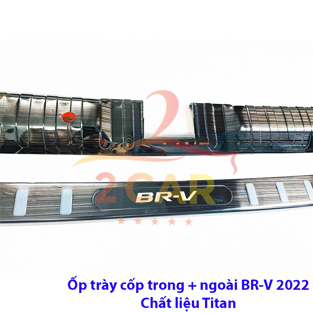 Ốp chống trầy sước cốp trong, ngoài xe Honda BRV 2022-2025 chất liệu TITAN cao cấp