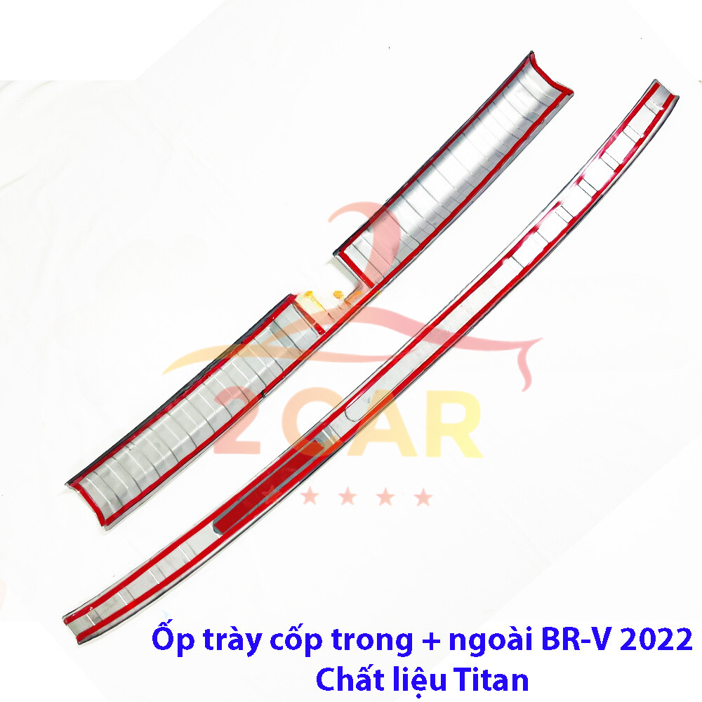 Ốp chống trầy sước cốp trong, ngoài xe Honda BRV 2022-2025 chất liệu TITAN cao cấp