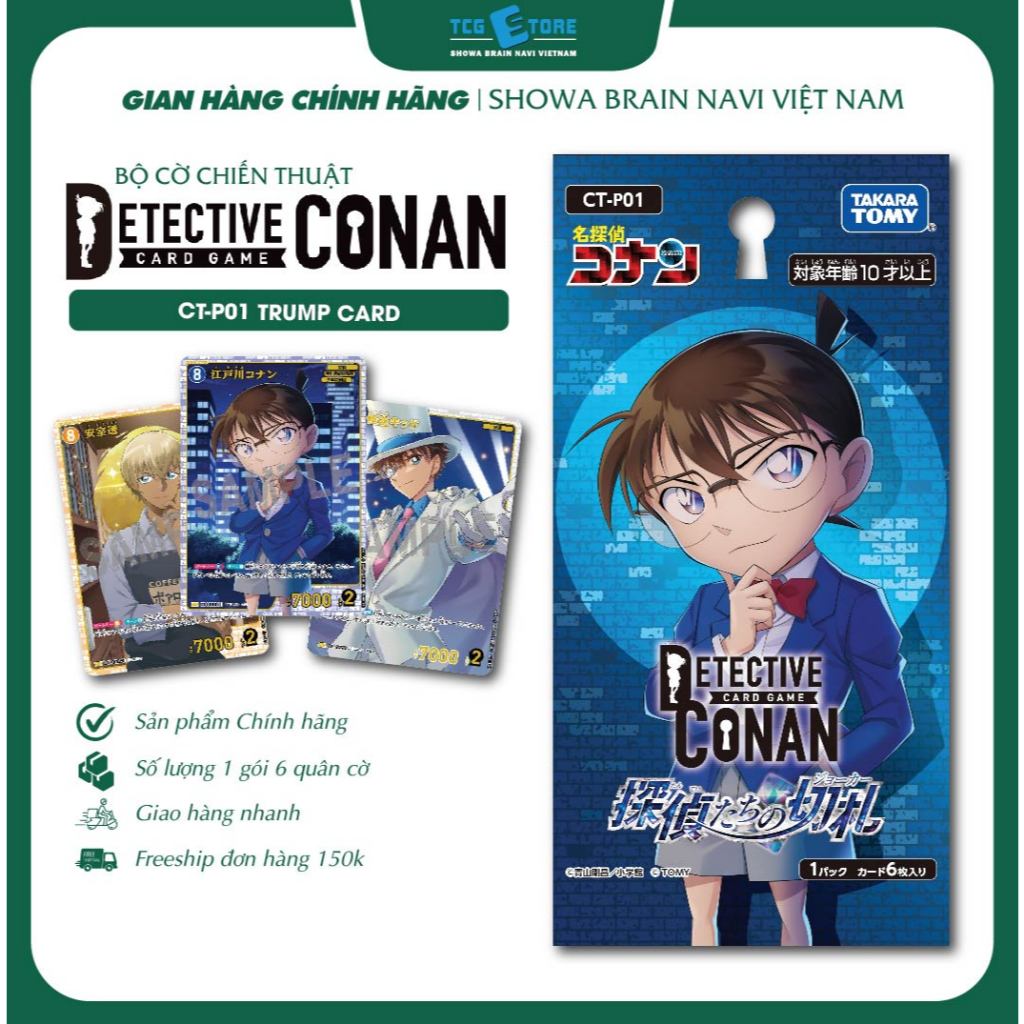 Thẻ Conan card game booster CT-P01 Edogawa Conan gói 6 thẻ | Shopee ...