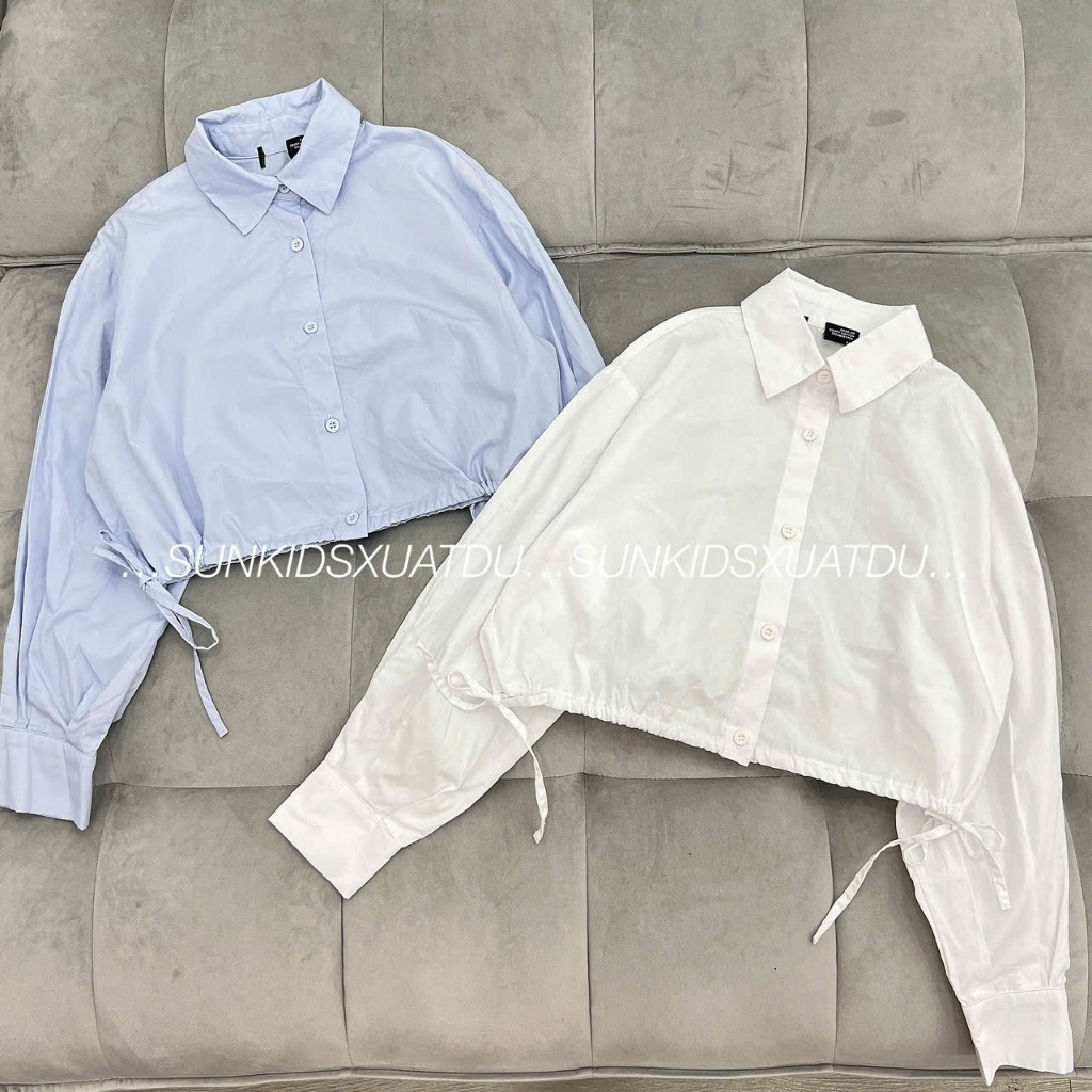 Áo sơ mi nữ hàng xuất xịn rút dây | Shopee Việt Nam