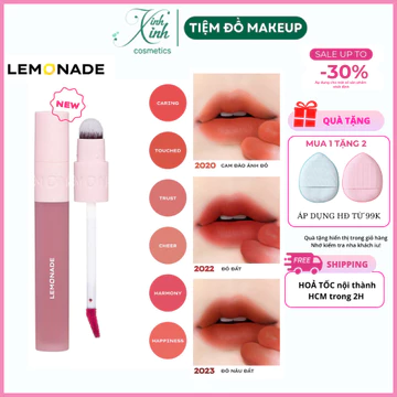 Son kem mịn lì thuần chay Lemonade Perfect Couple Lip mịn lỳ kèm đầu tán son | XINH XINH COSMETICS
