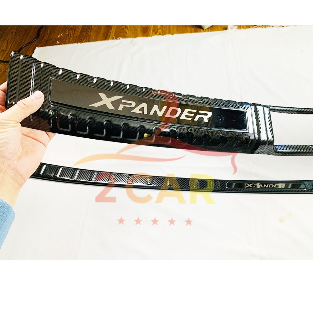 Ốp chống trầy cốp trong, ngoài Carbon xe Xpander 2018 - 2025 vân cacbon cao cấp